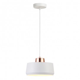 C219/BL Luminaria colgante, esta lampara blanca con toque dorado la convierten en el elemento perfecto de decoración