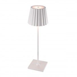 LM3310-LED/BL Lámpara de mesa touch en color blanco con luz atenuable de aluminio ideal para interior y exterior