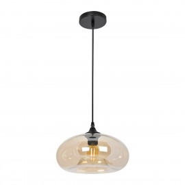 C003-E27/AB Lampara colgante de cristal ámbar