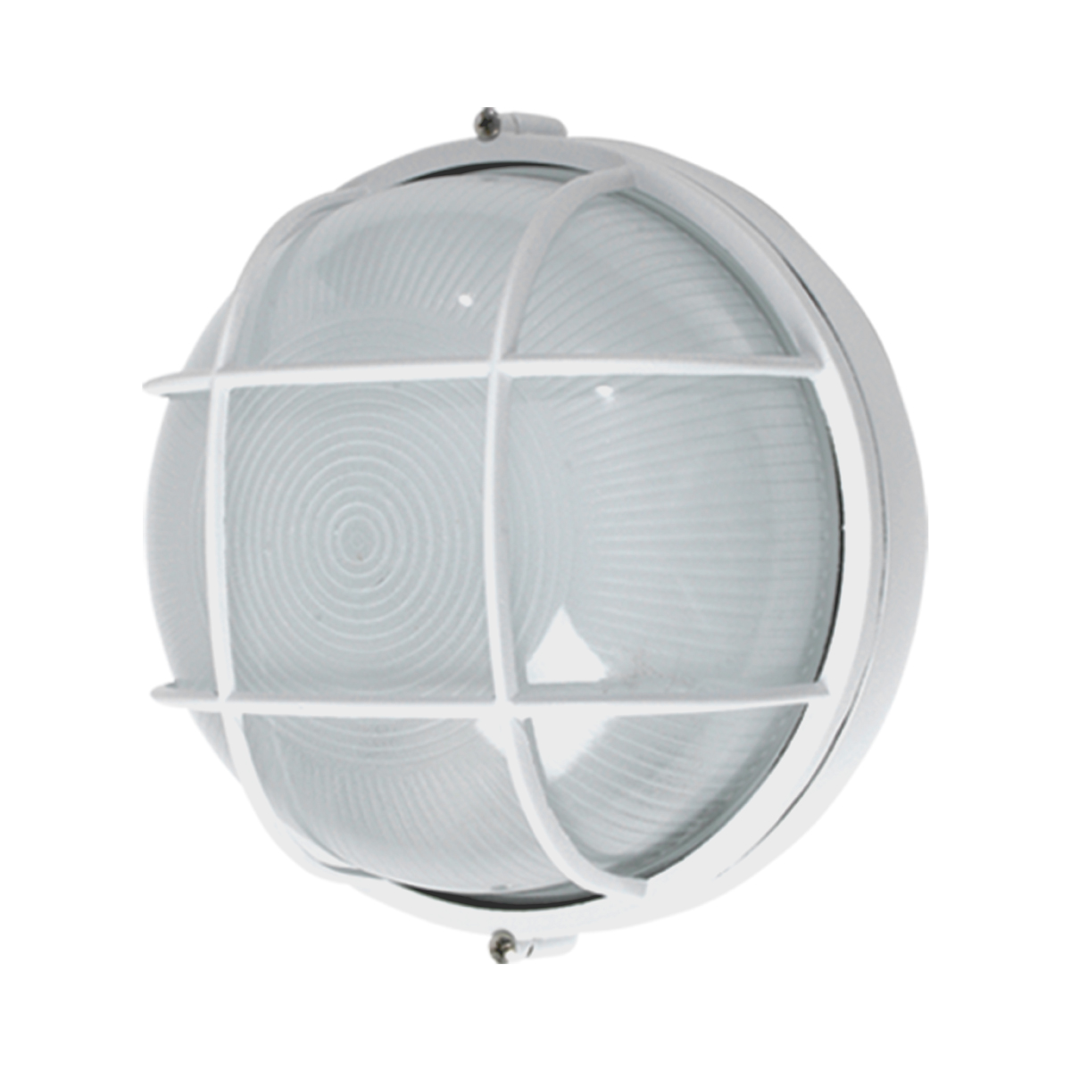 5001/B-Luminaria  blanca redonda estilo nautica color blanca para techo y muro.