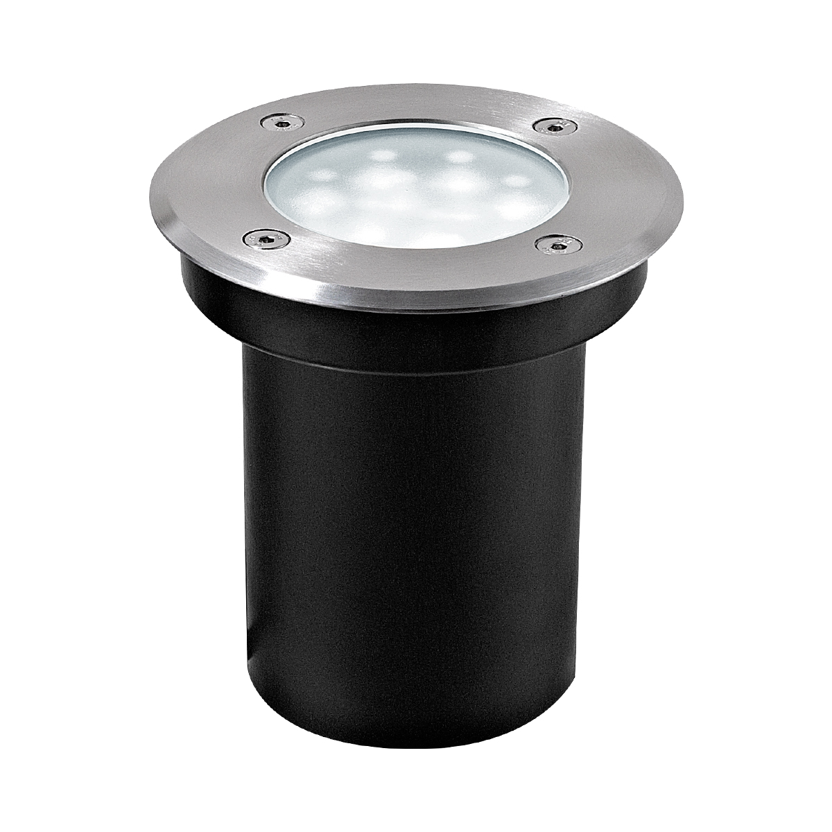 7020-LED-Luminaria para empotrar en piso de exterior, material acero inoxidable.