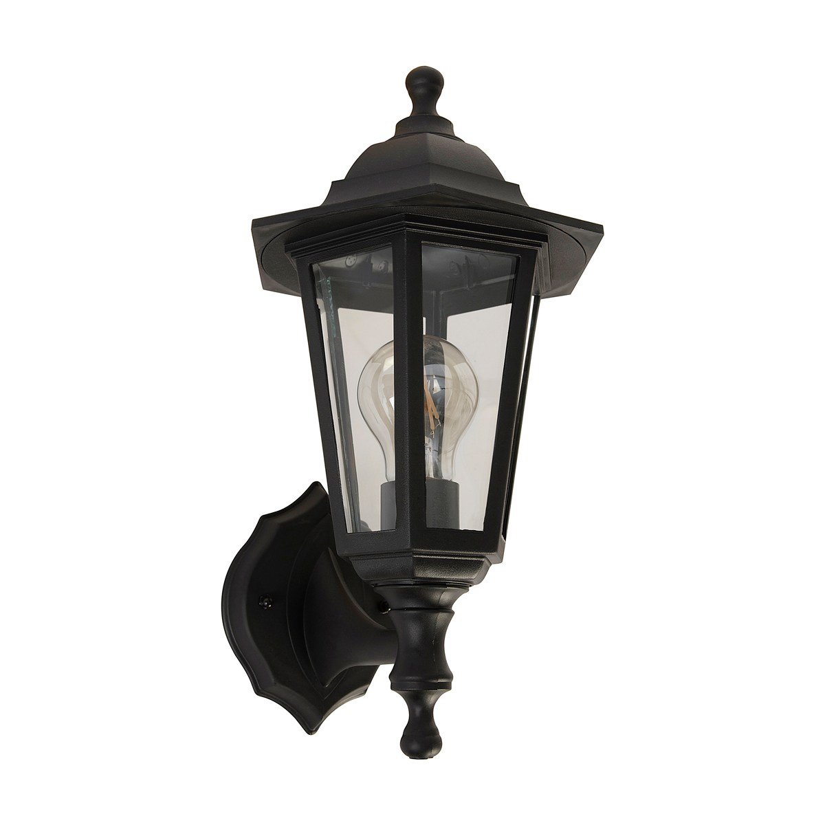 7040-Farol de muro estilo clasico color negro.