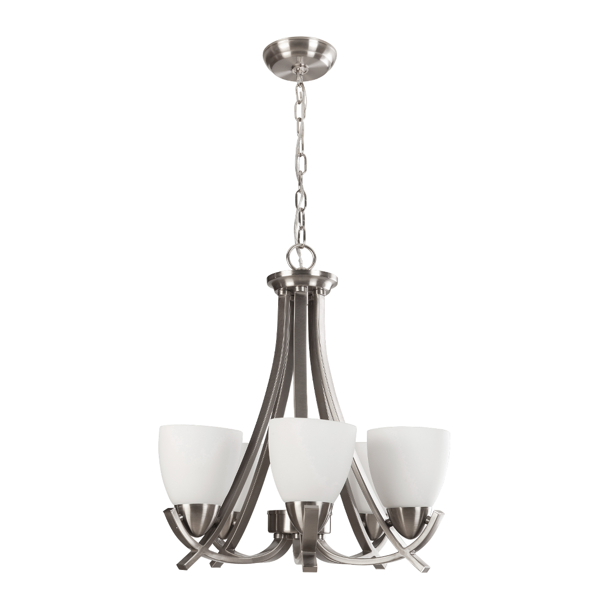 C2025-5/S-Lámpara candil de 5 luces terminado satinado perfecta para cualquier estancia.