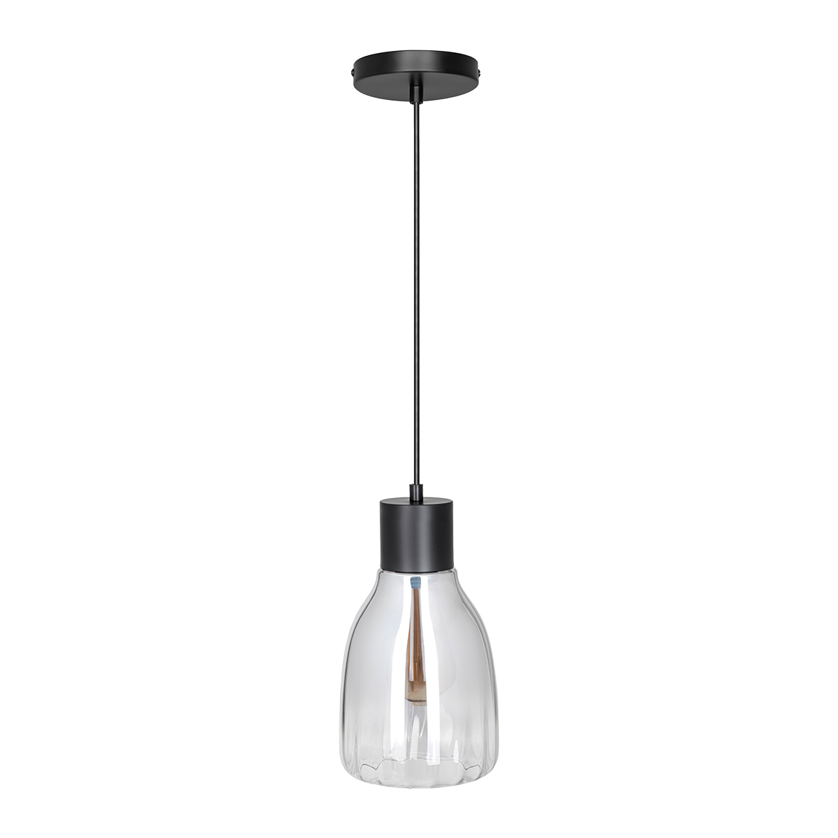 C307/HU - Lámpara de techo con pantalla de cristal.