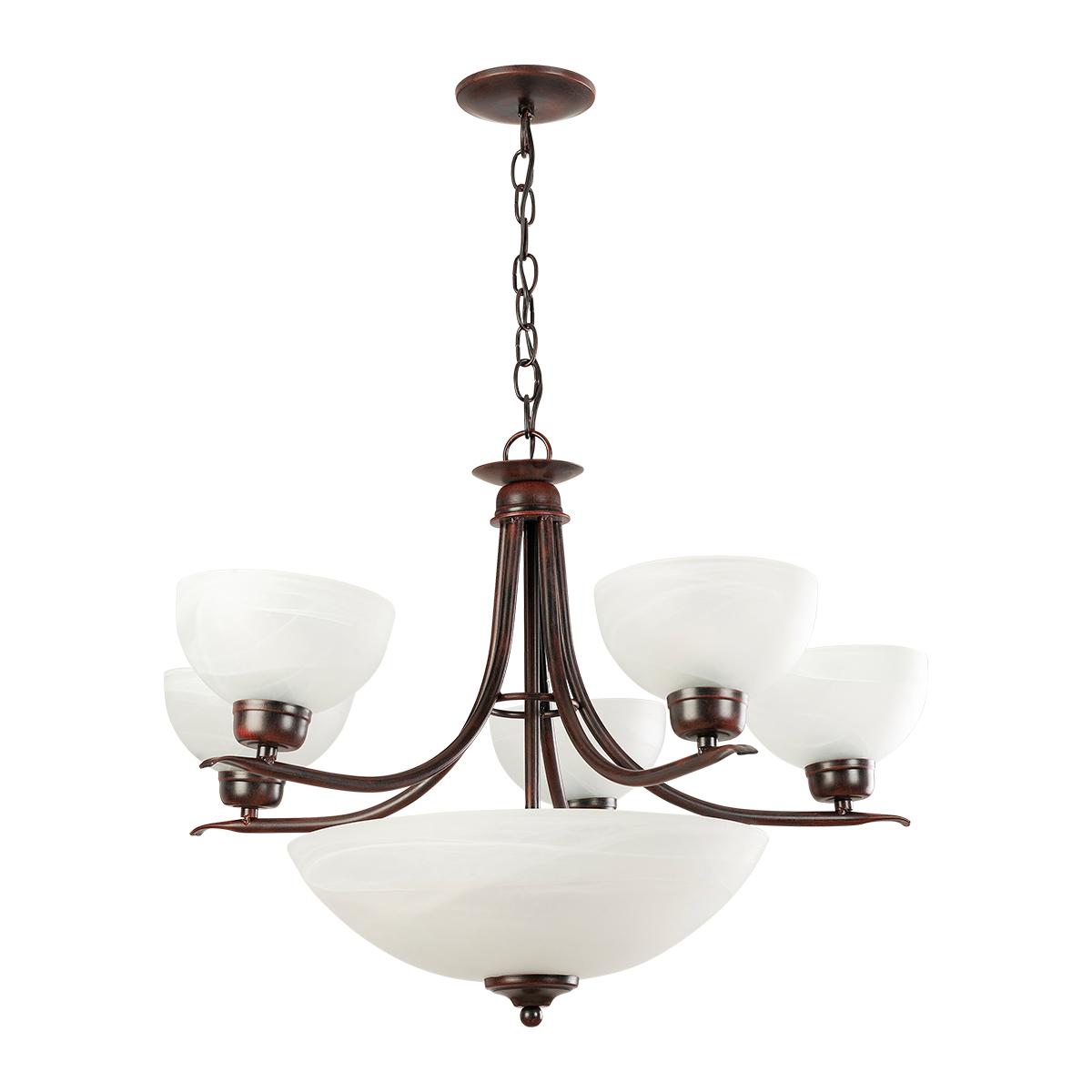 CFCP6L/O-Lámpara colgante terinado oxido excelente para ambientes rusticos con clase.