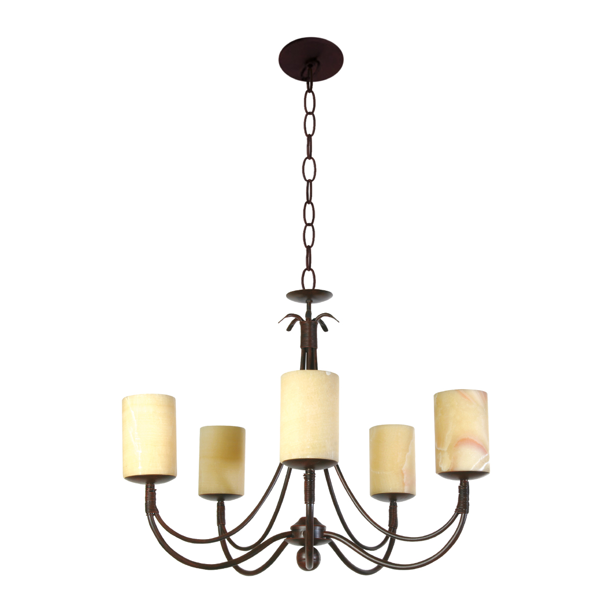 CFI5L/ONIX/O-Bonito candil de 12 luces, pantallas de onix natural.