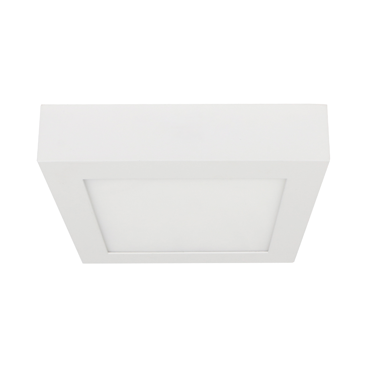 DLP040-12W/C-Luminaria cuadrada blanca de sobreponer en techo de 12W y luz calida.