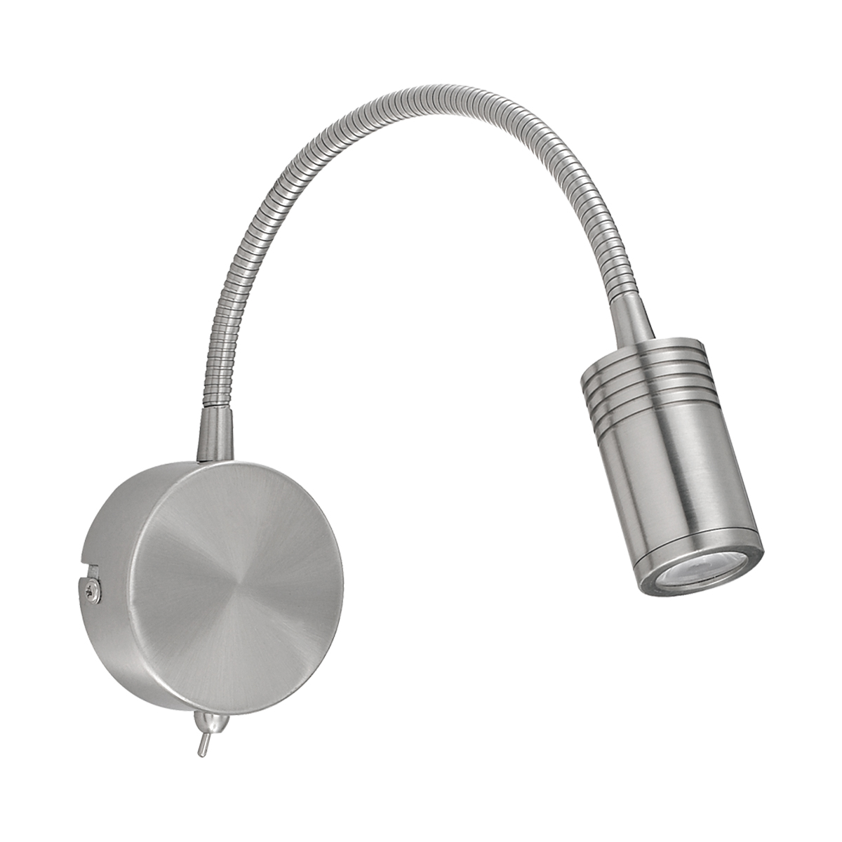 F2130-3W-Lámpara dirigible de acero inoxidable para facilitar la lectura,  cuenta con apagador.