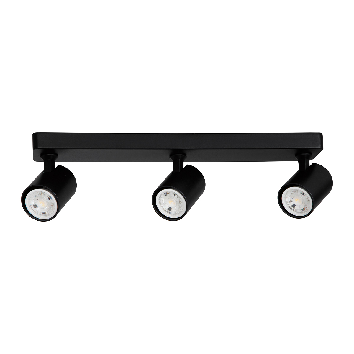 HS-5015-3/NE-Luminaria de tres luces dirigibles color negro.