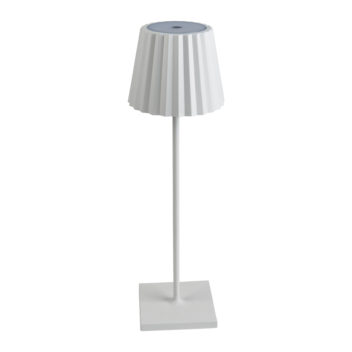 LM3310-LED/BL-Lámpara táctil inalambrica de mesa color blanco,  resistente para ambientes en exterior.
