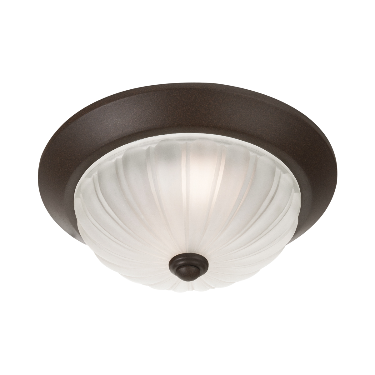 P185/CH-Plafon para techo color chocolate y pantalla de cristal.