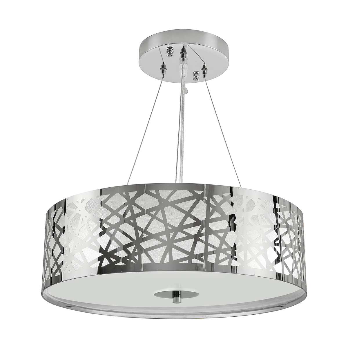 V2750-Luminaria colgane cromada excelente para decorar el comedor o la sala.